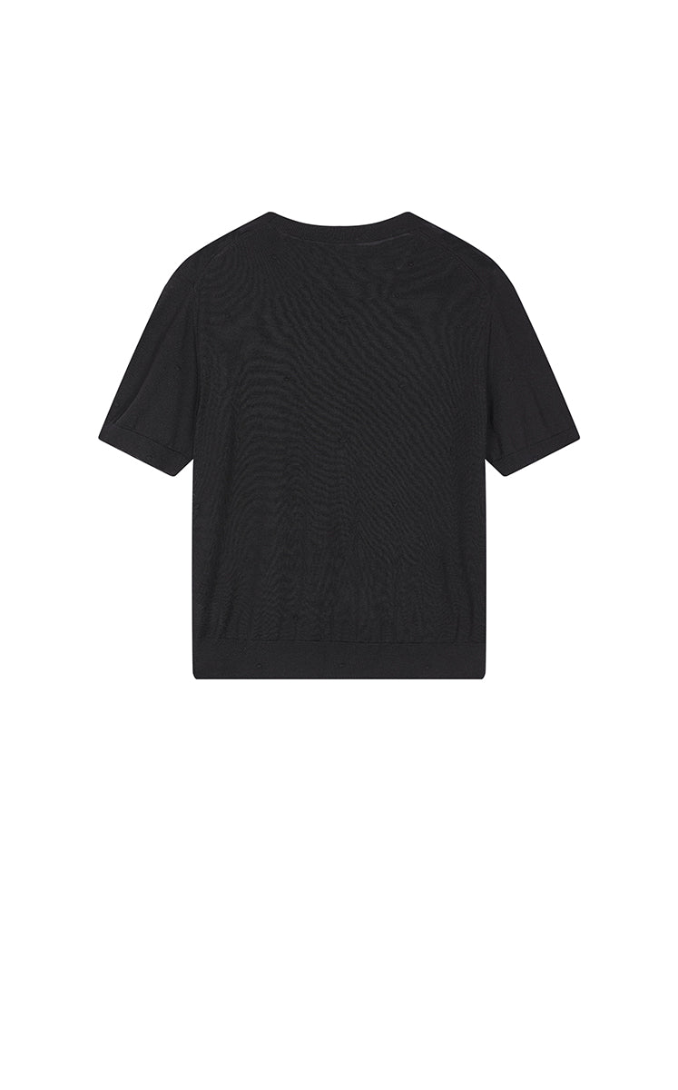 Sweater / JNBY Lyocell Wool Cropped Short Slevees Sweater
