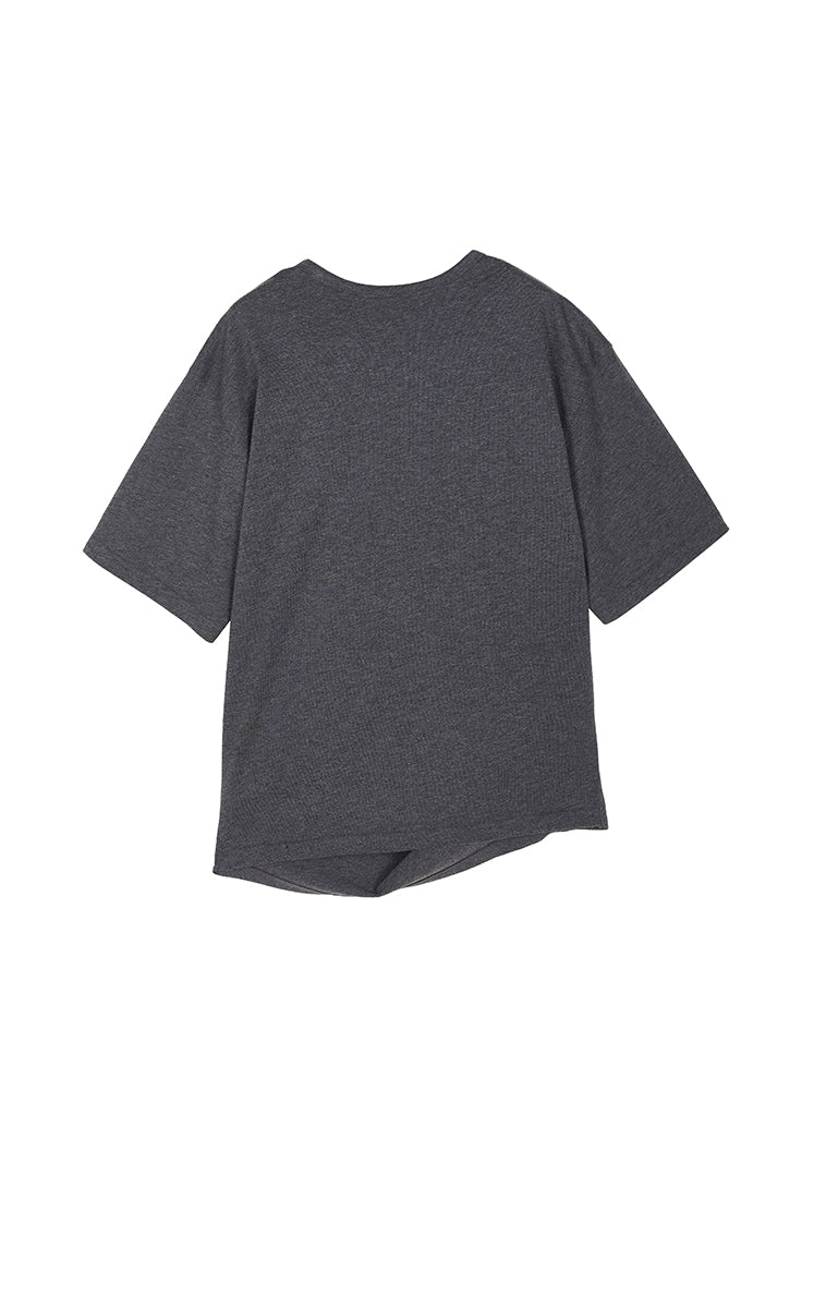 T-Shirt / JNBY Cotton Relaxed Fold Hem Tee