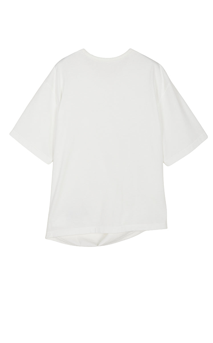 T-Shirt / JNBY Cotton Relaxed Fold Hem Tee
