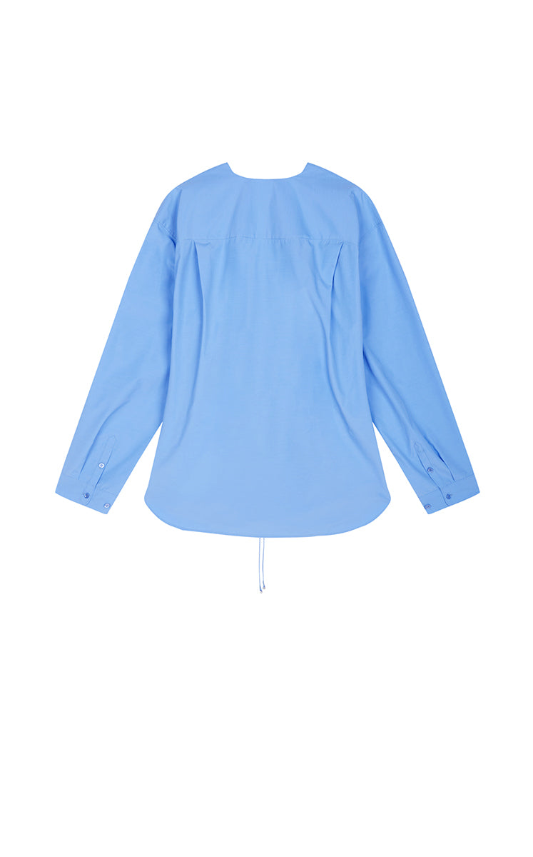 Shirt / JNBY Relaxed Fit Tie-Waist Long Sleeve Blouse