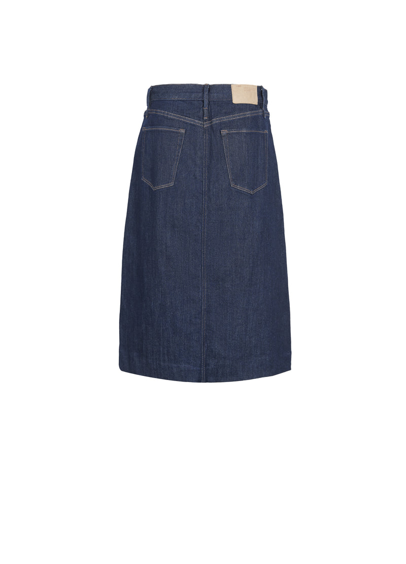 Skirt / JNBY Cotton A-Line Midi Denim Skirt