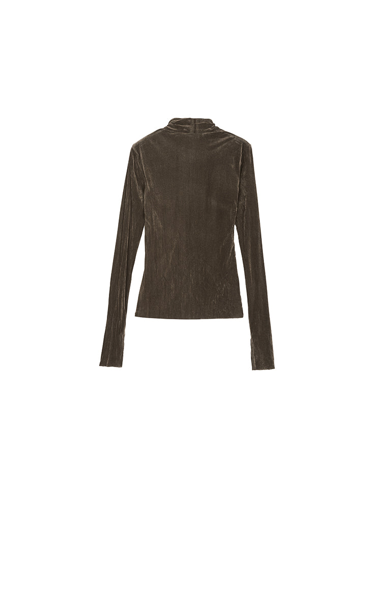 T-Shirt / JNBY Slim-Fit Velvet Long-Sleeve T-Shirt