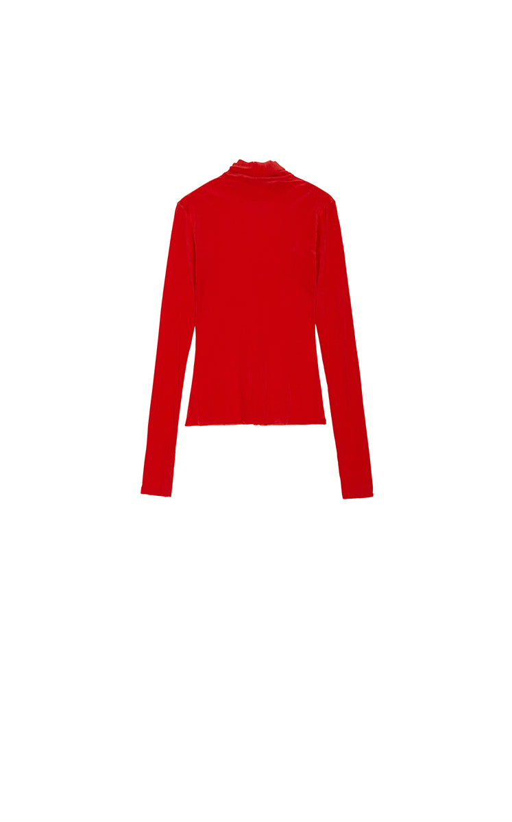 T-Shirt / JNBY Slim-Fit Velvet Long-Sleeve T-Shirt