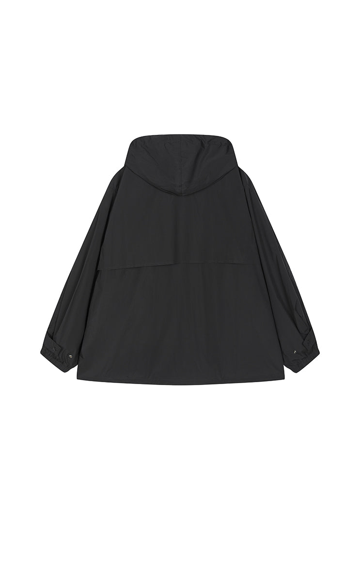 Coat / JNBY Contrast Mid-Length Nylon Trench Coat