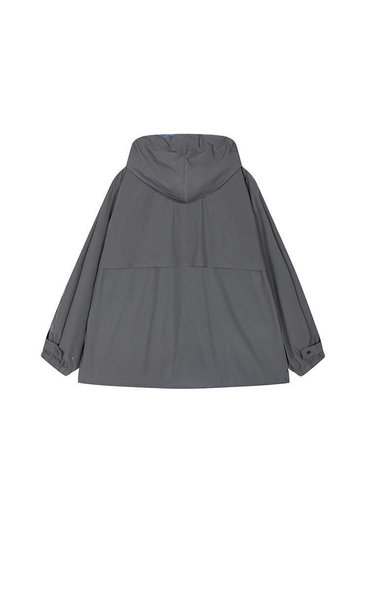Coat / JNBY Contrast Mid-Length Nylon Trench Coat