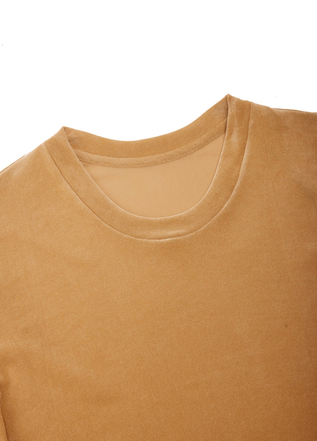 T-Shirt / JNBY Nylon Flocked Mesh Long Sleeve Top
