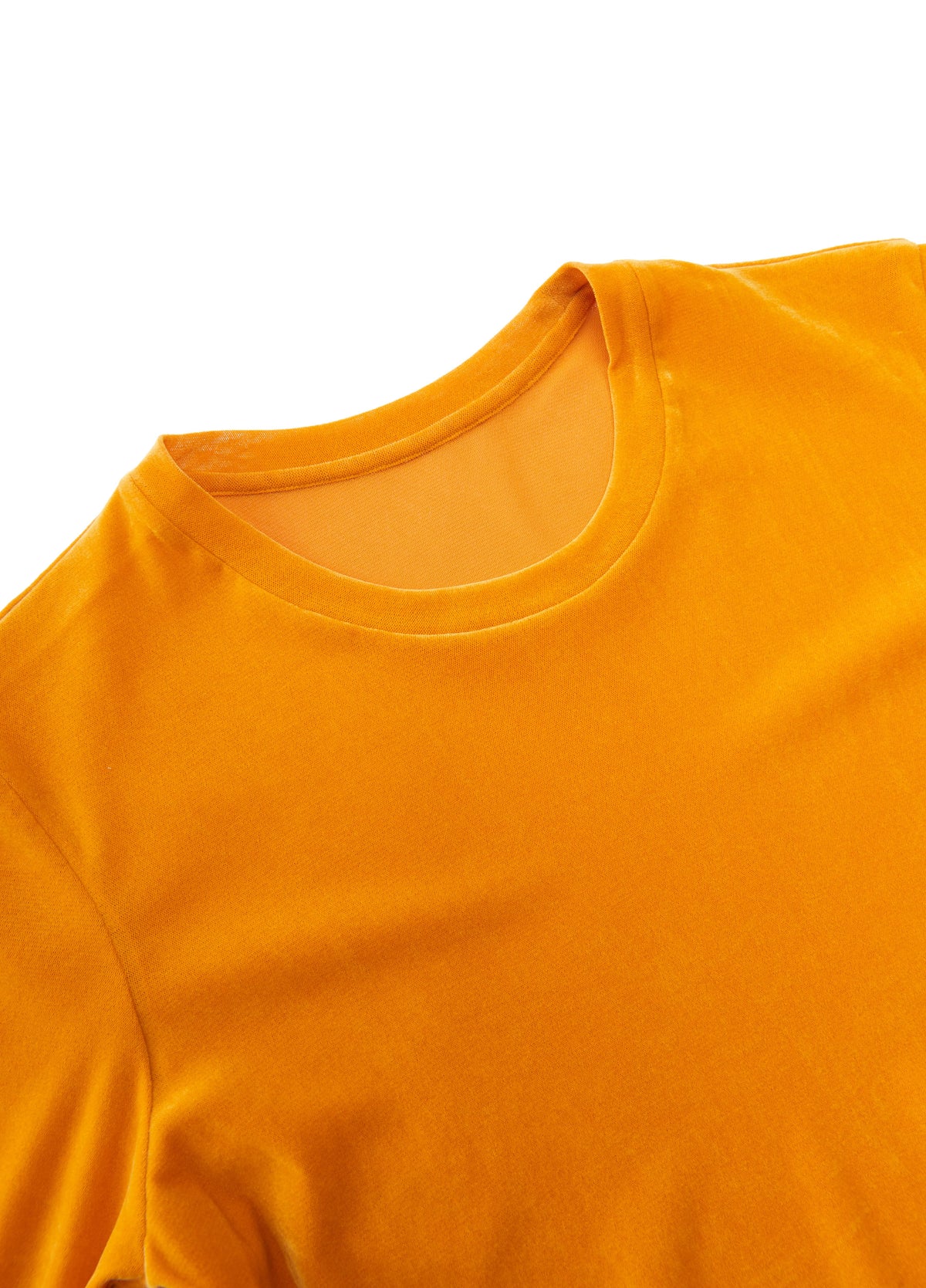 T-Shirt / JNBY Nylon Flocked Mesh Long Sleeve Top