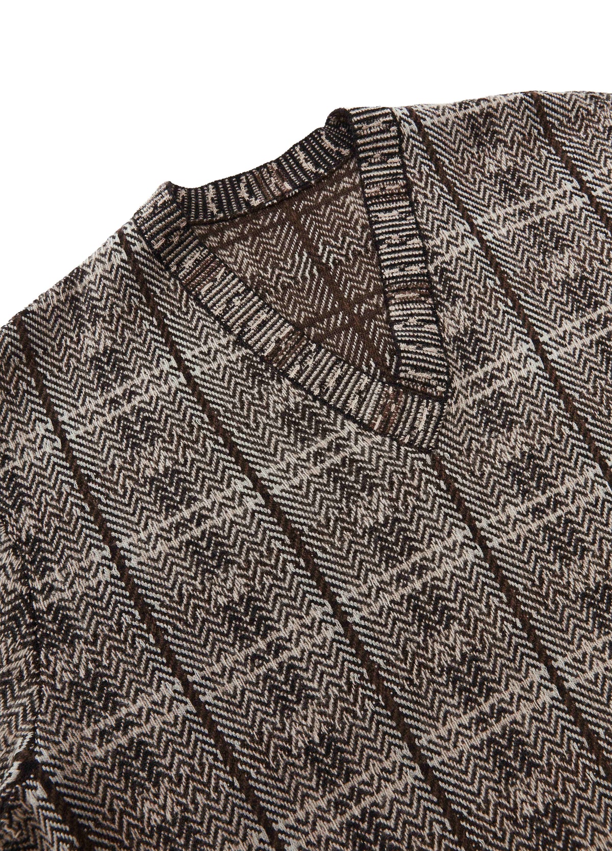Sweater / JNBY Merino Wool Jacquard Stand Collar Pullover