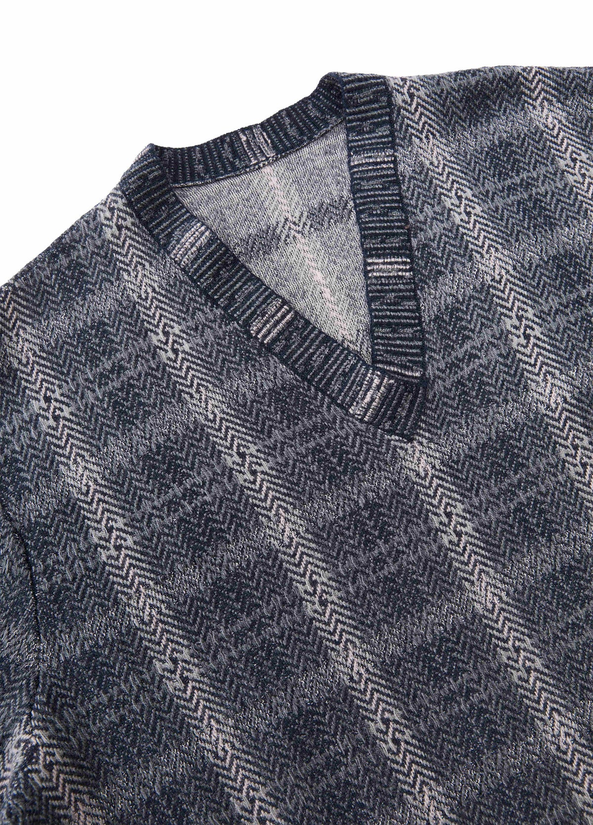 Sweater / JNBY Merino Wool Jacquard Stand Collar Pullover