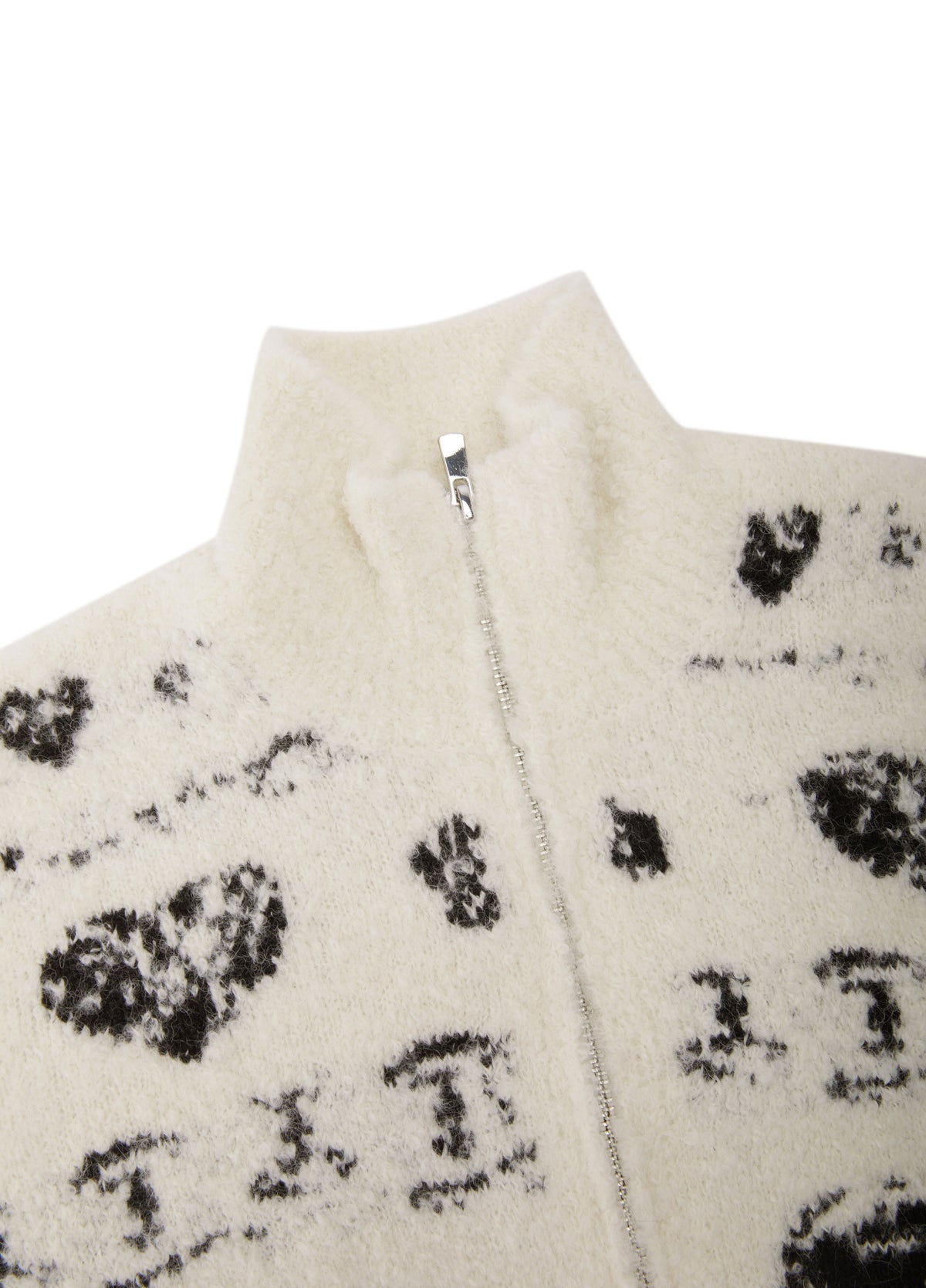 Cardigan / JNBY Alpaca Blend Jacquard Open Front Sweater