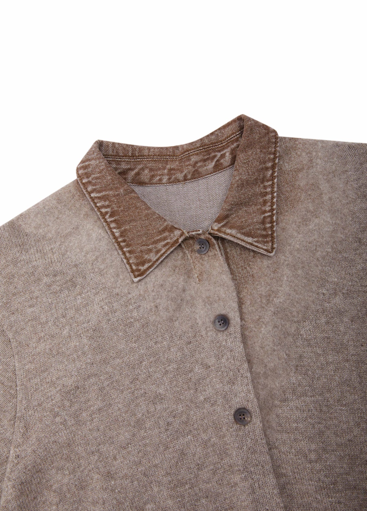 Cardigan / JNBY Wool Yak Blend Denim Patchwork