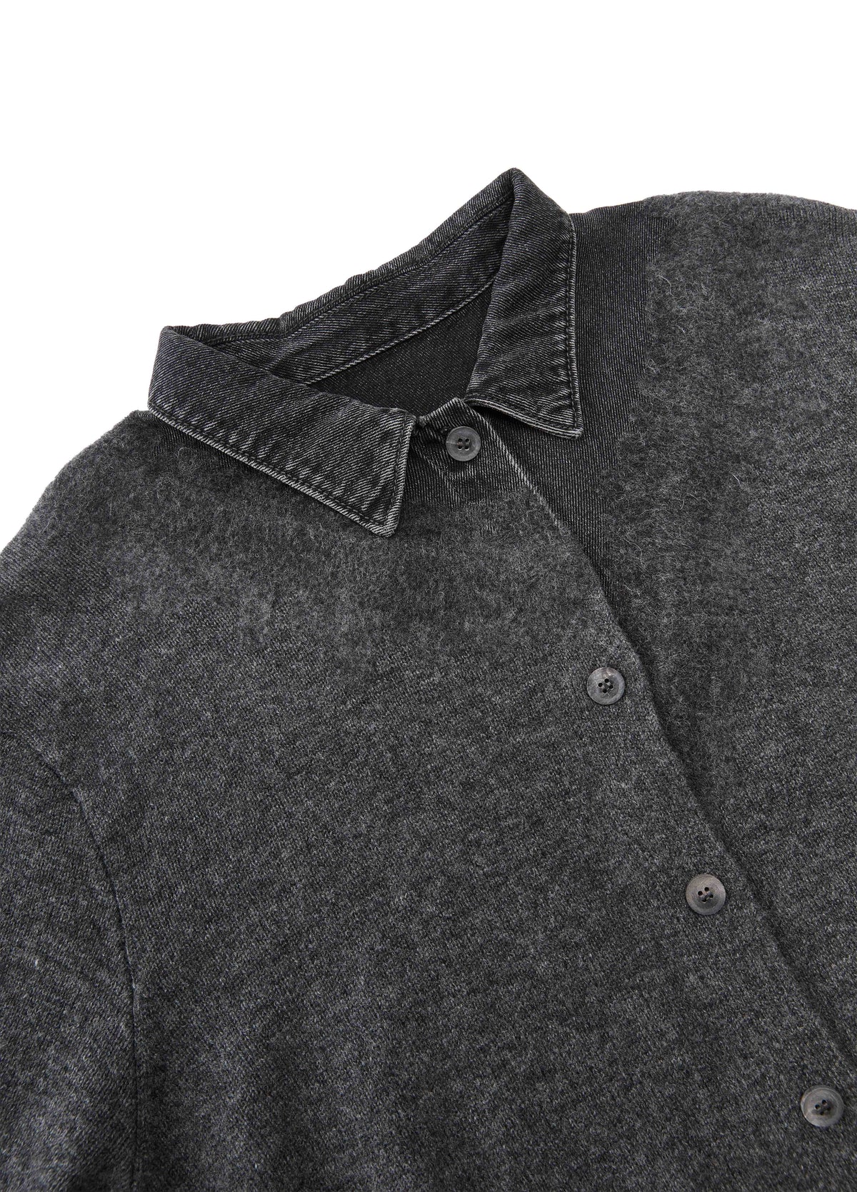 Cardigan / JNBY Wool Yak Blend Denim Patchwork