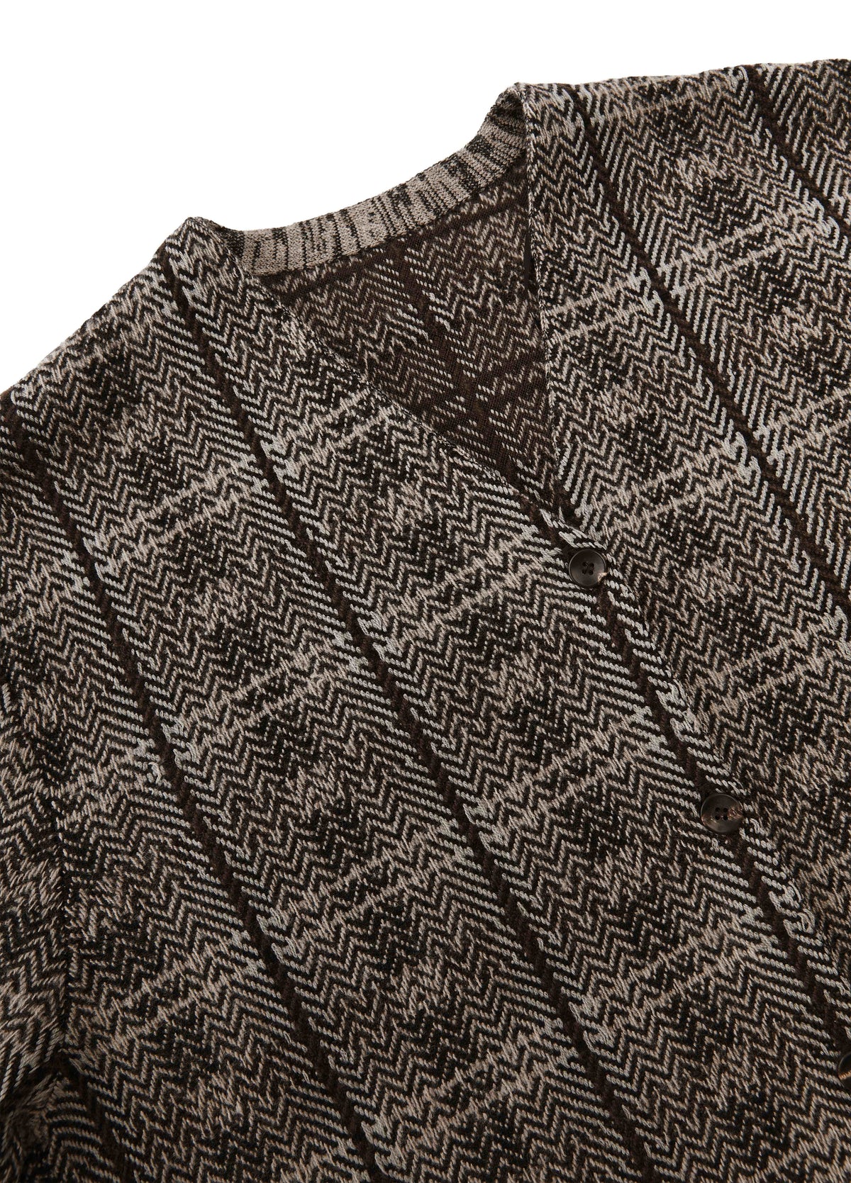 Cardigan / JNBY 100% Merino Wool Oversized Plaid Knit