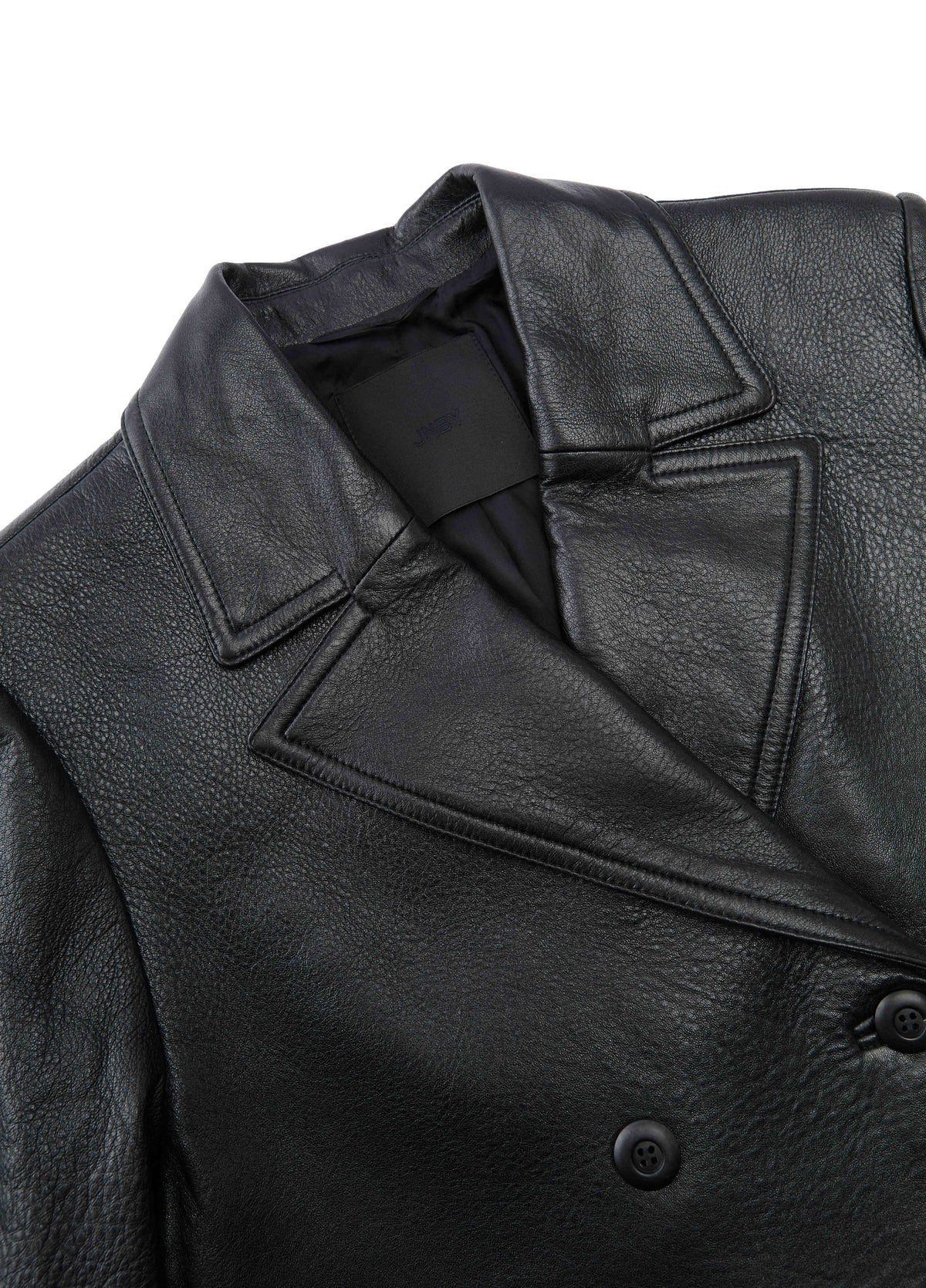 Coat / JNBY Long Double-Breasted Sheepskin Leather Jacket