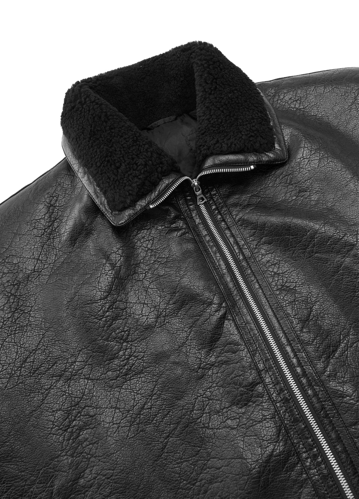 Jacket / JNBY O-Shape Faux Leather Jacket