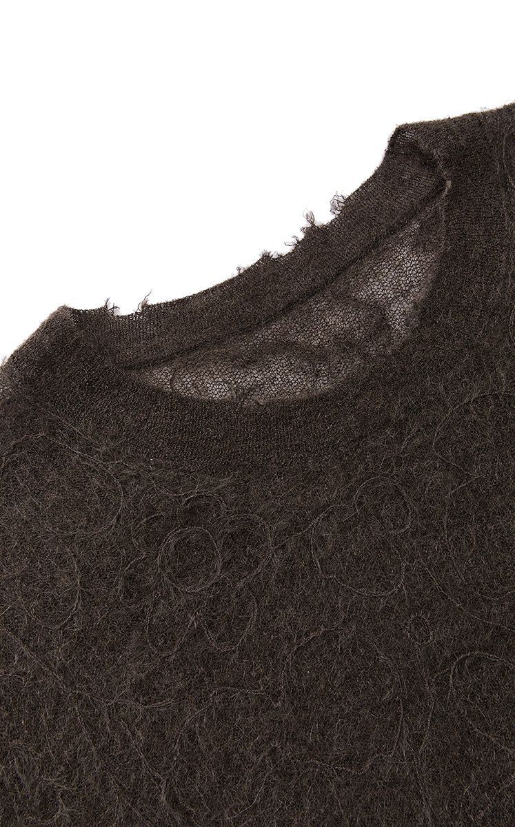 Sweater / JNBY Mixed Fiber Floral Oversized Pullover