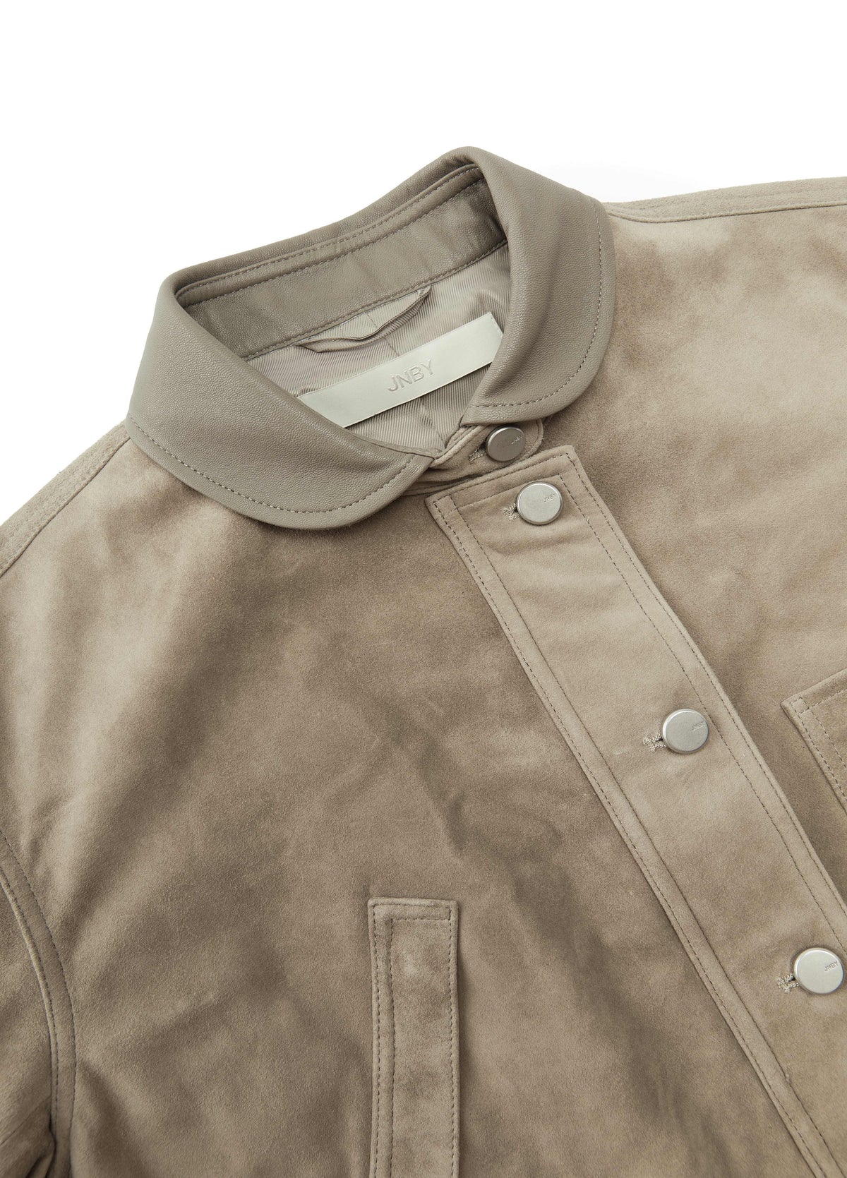 Jacket / JNBY Relaxed Suede Leather Biker Jacket