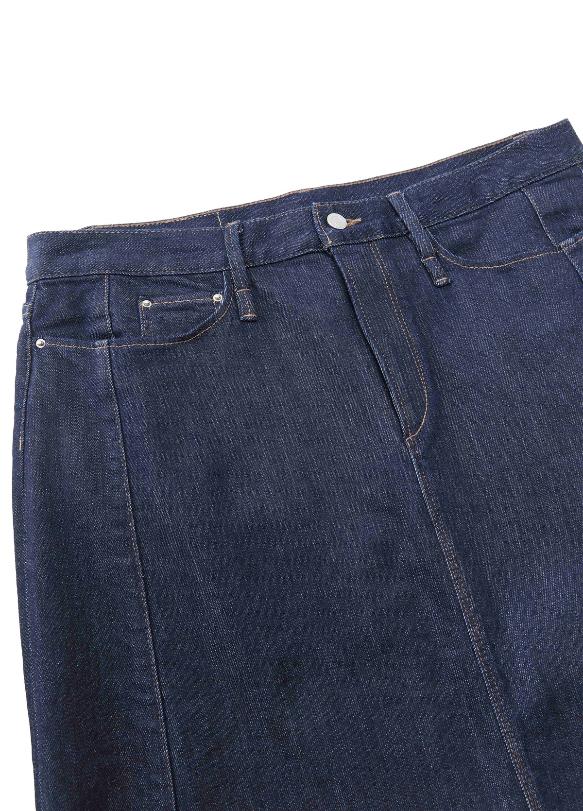 Skirt / JNBY Cotton A-Line Midi Denim Skirt