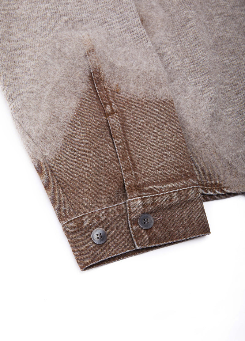 Sweater / JNBY Wool Yak Blend V-Neck Patchwork Pullover