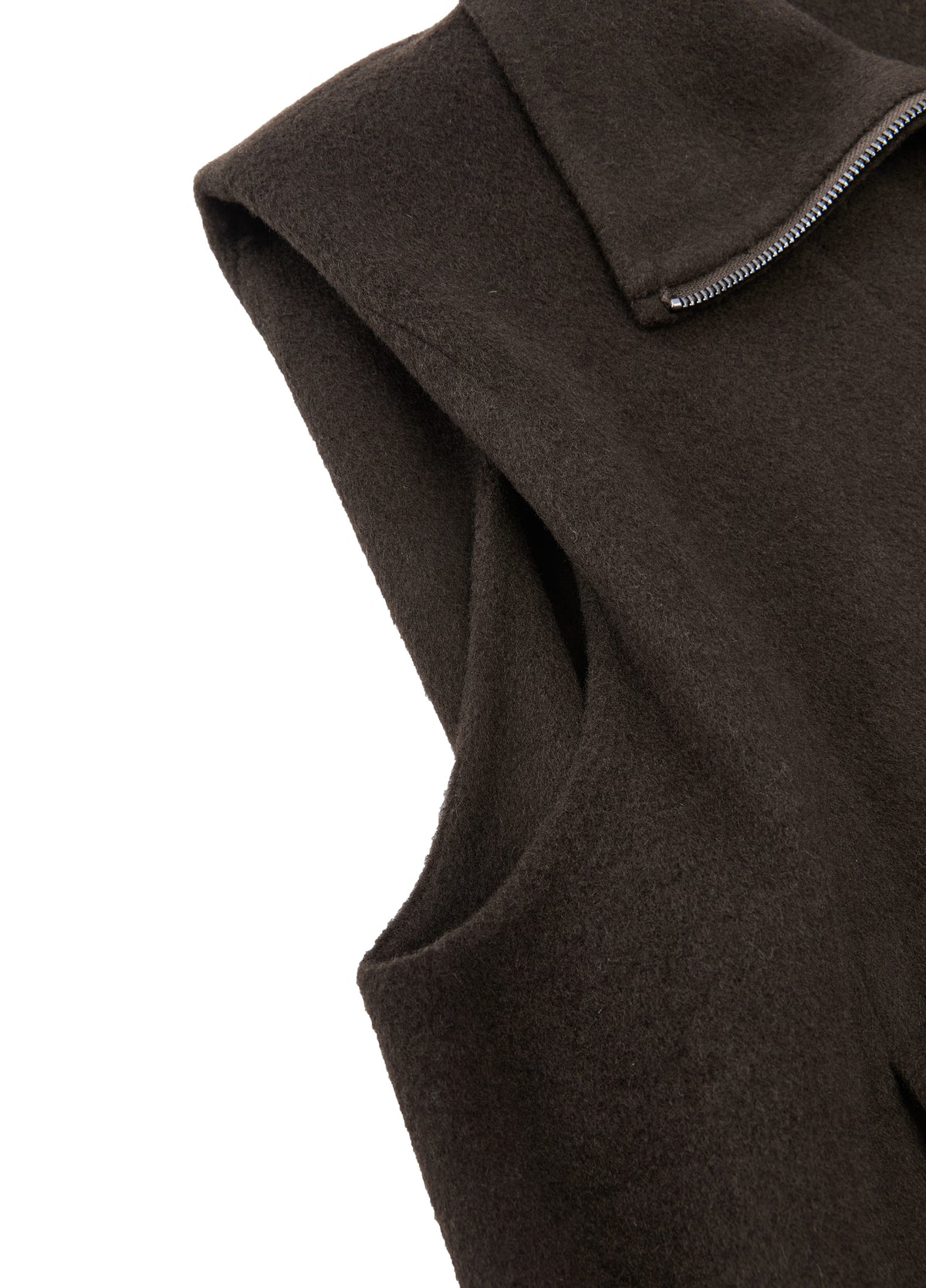 Vest / JNBY Wool Double-Faced Stand Collar Vest