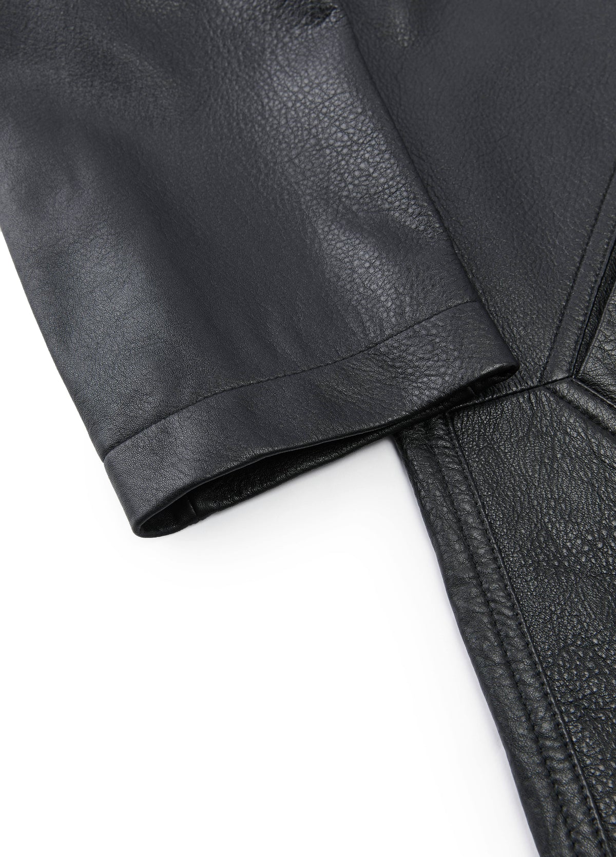 Coat / JNBY Long Double-Breasted Sheepskin Leather Jacket