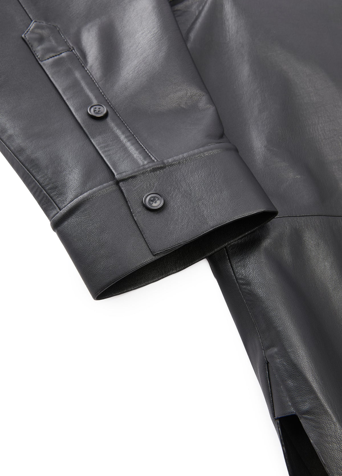 Jacket / JNBY Oversized Faux Leather Shirt Jacket