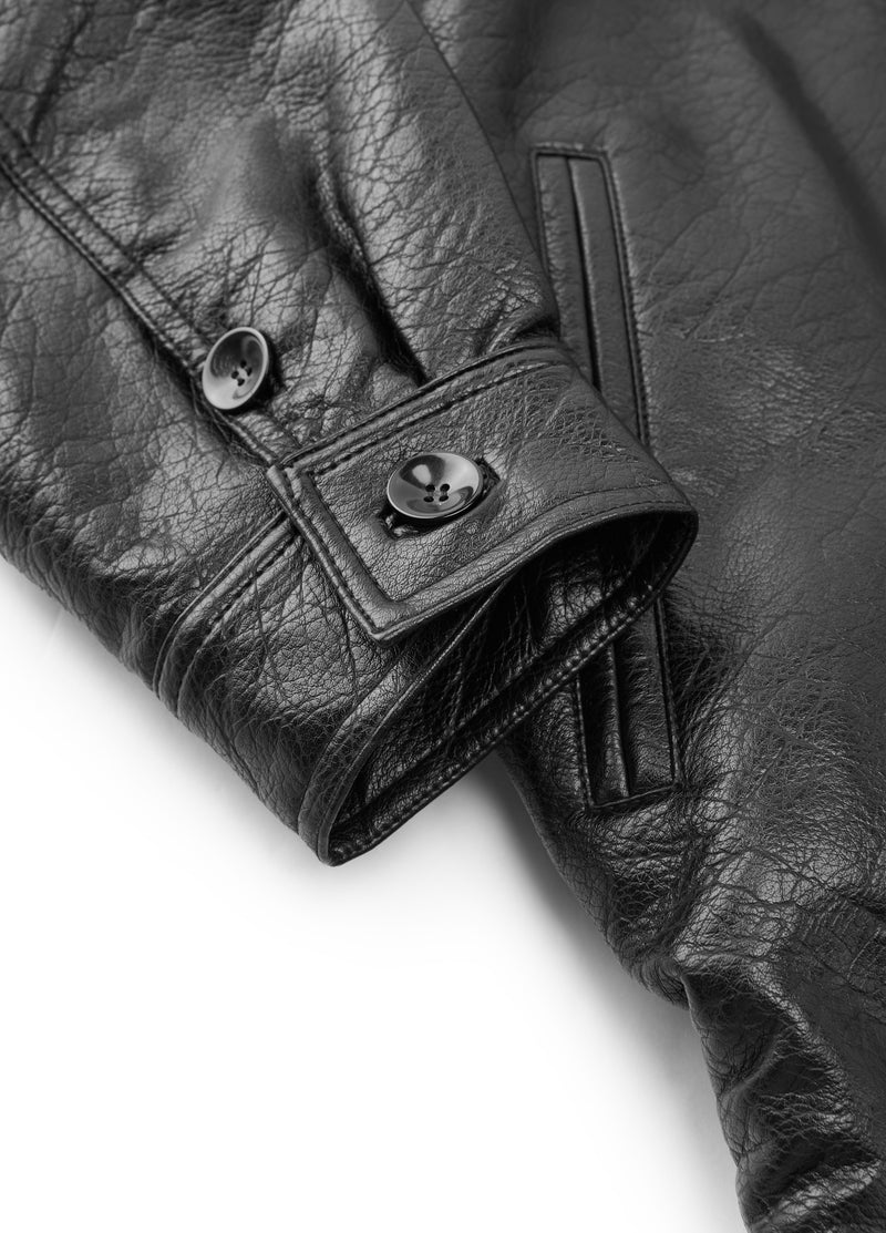 Jacket / JNBY O-Shape Faux Leather Jacket