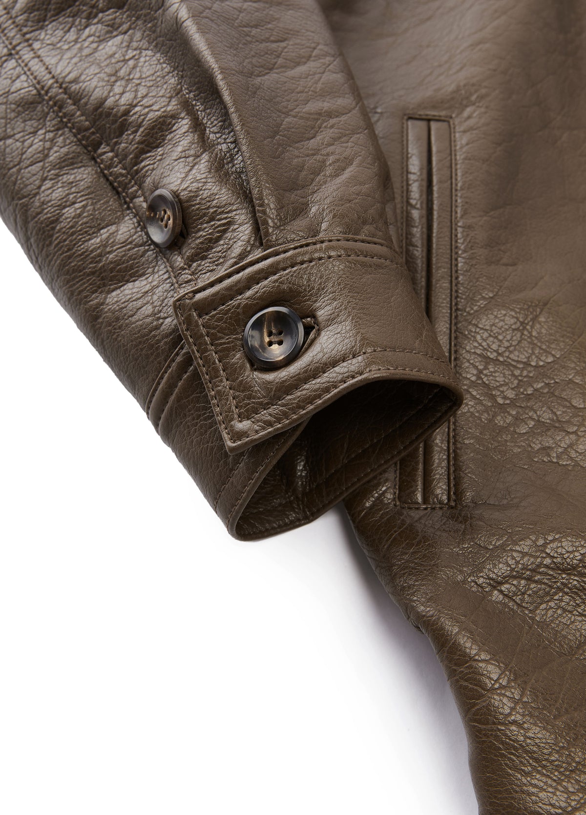 Jacket / JNBY O-Shape Faux Leather Jacket