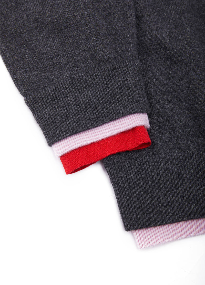 Sweater / JNBY Merino Wool Cashmere Blend V-Neck Pullover