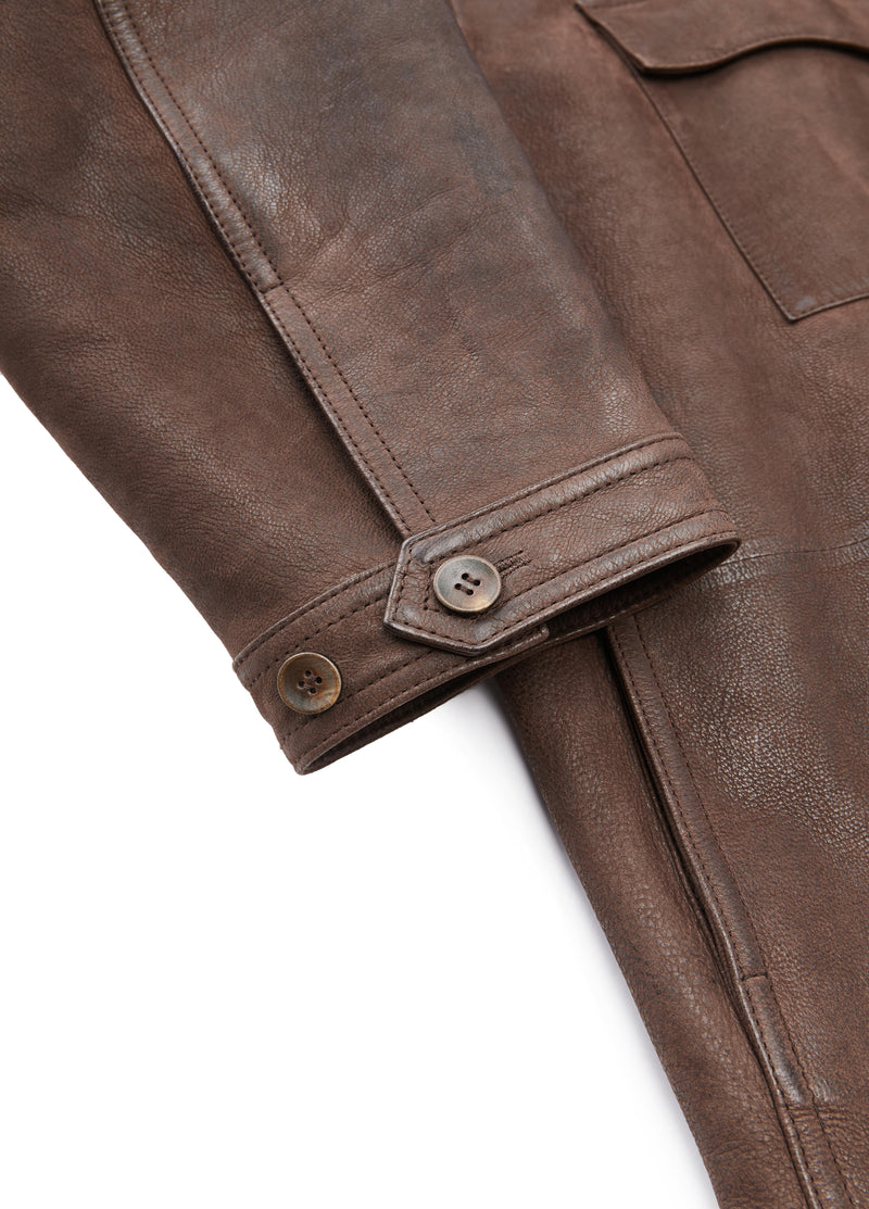Jacket / JNBY Relaxed Fit Sheepskin Leather Jacket
