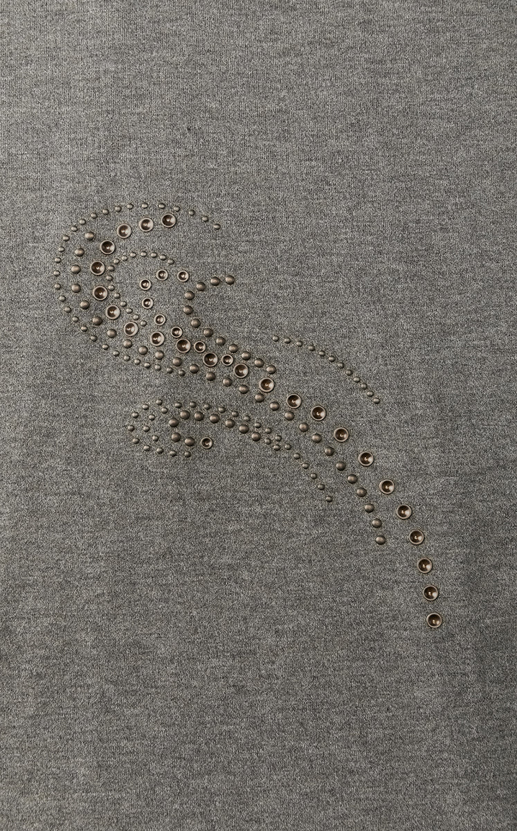 T-Shirt / JNBY Ripple Crystal Cotton Long-Sleeve Tee
