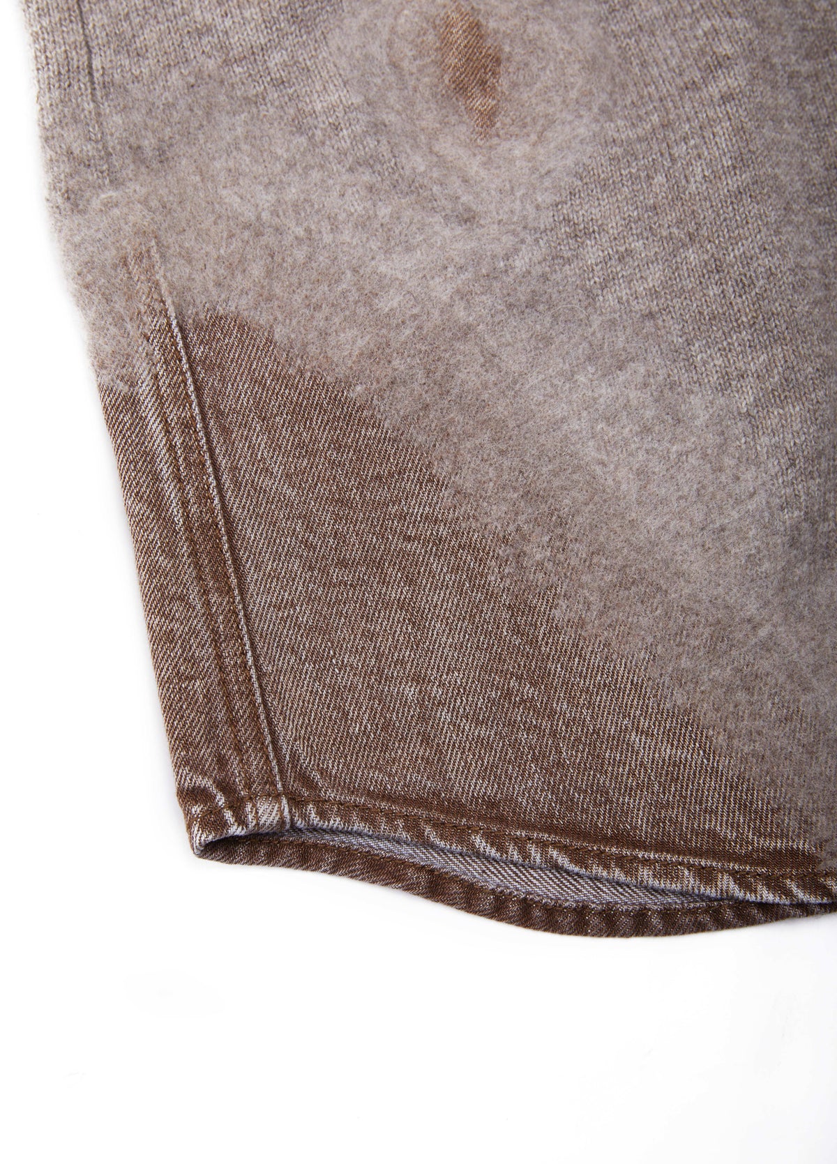 Sweater / JNBY Wool Yak Blend V-Neck Patchwork Pullover