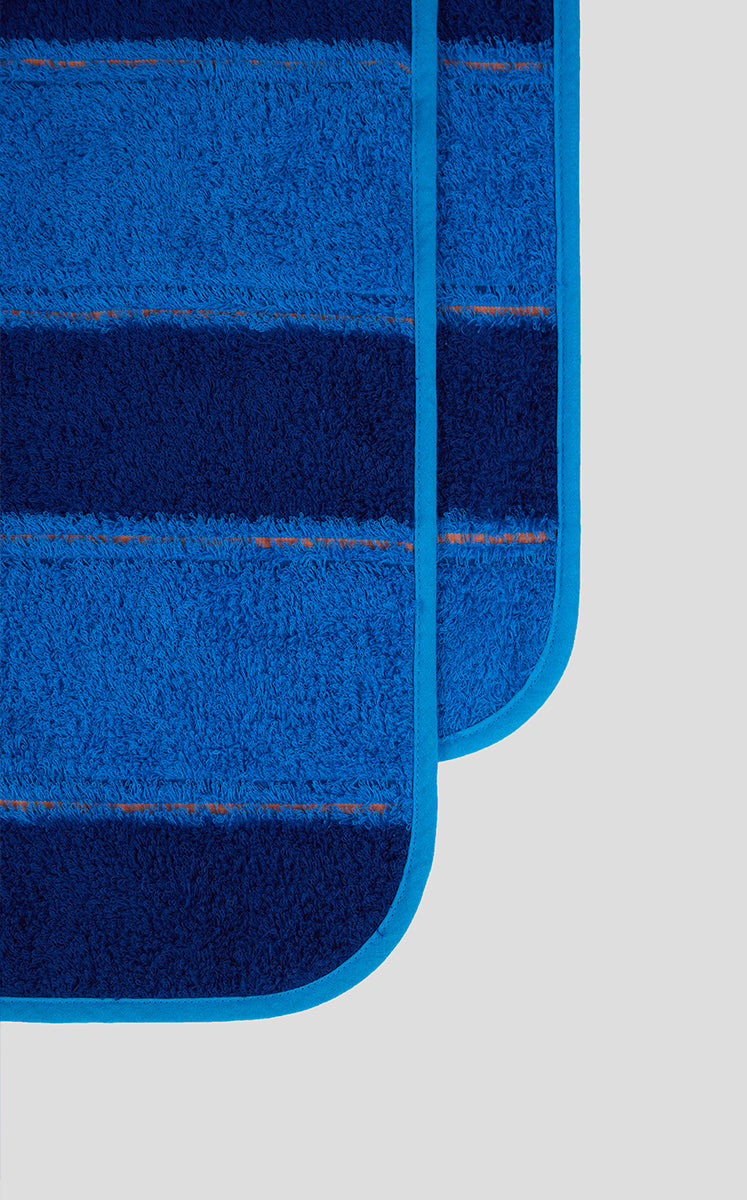 Bath Towels / JNBYHOME Color-Block Stripes Cotton Bath Towels