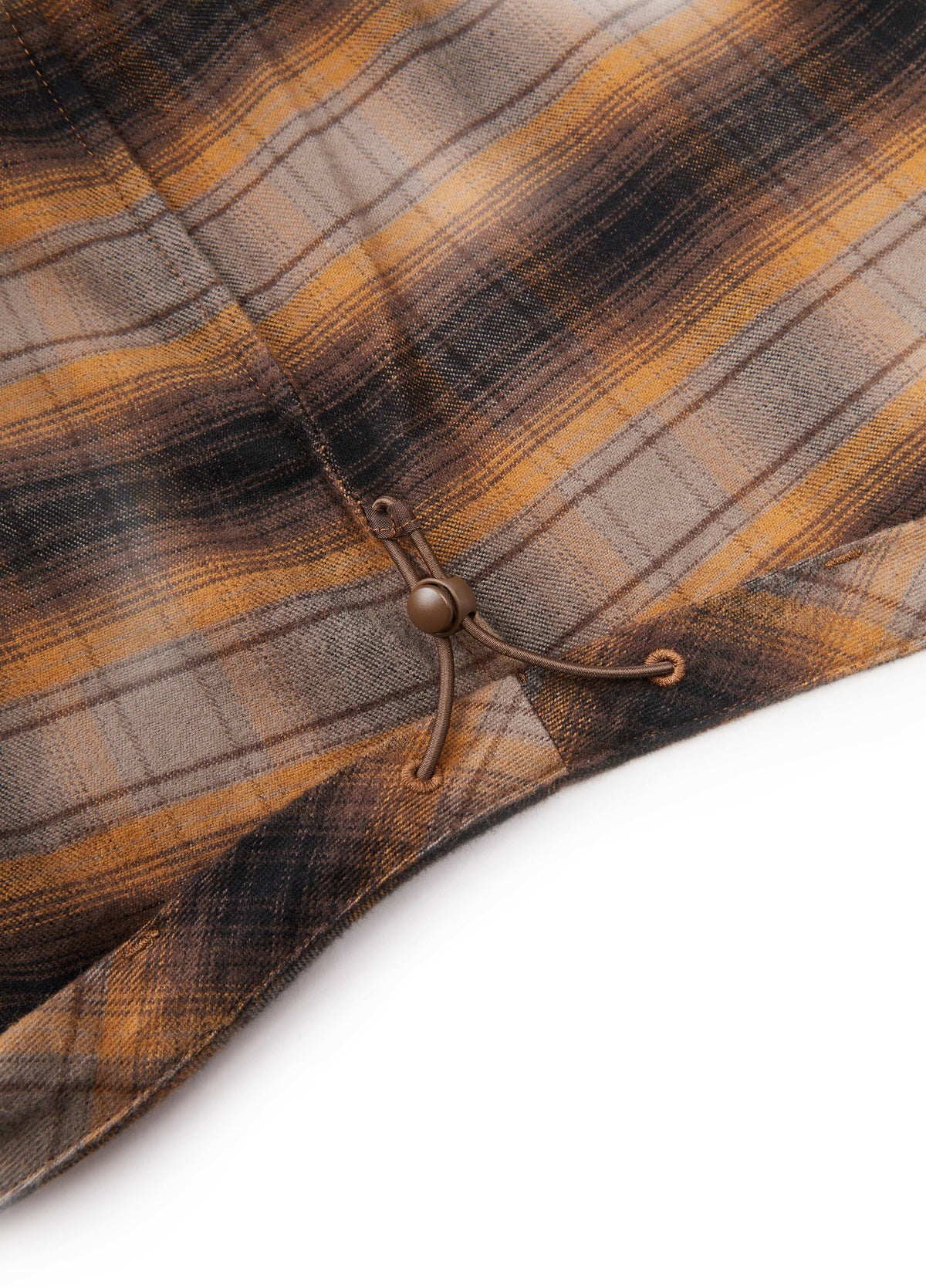 Shirt / JNBY Oversized Cotton Plaid Shirt with Embroidery