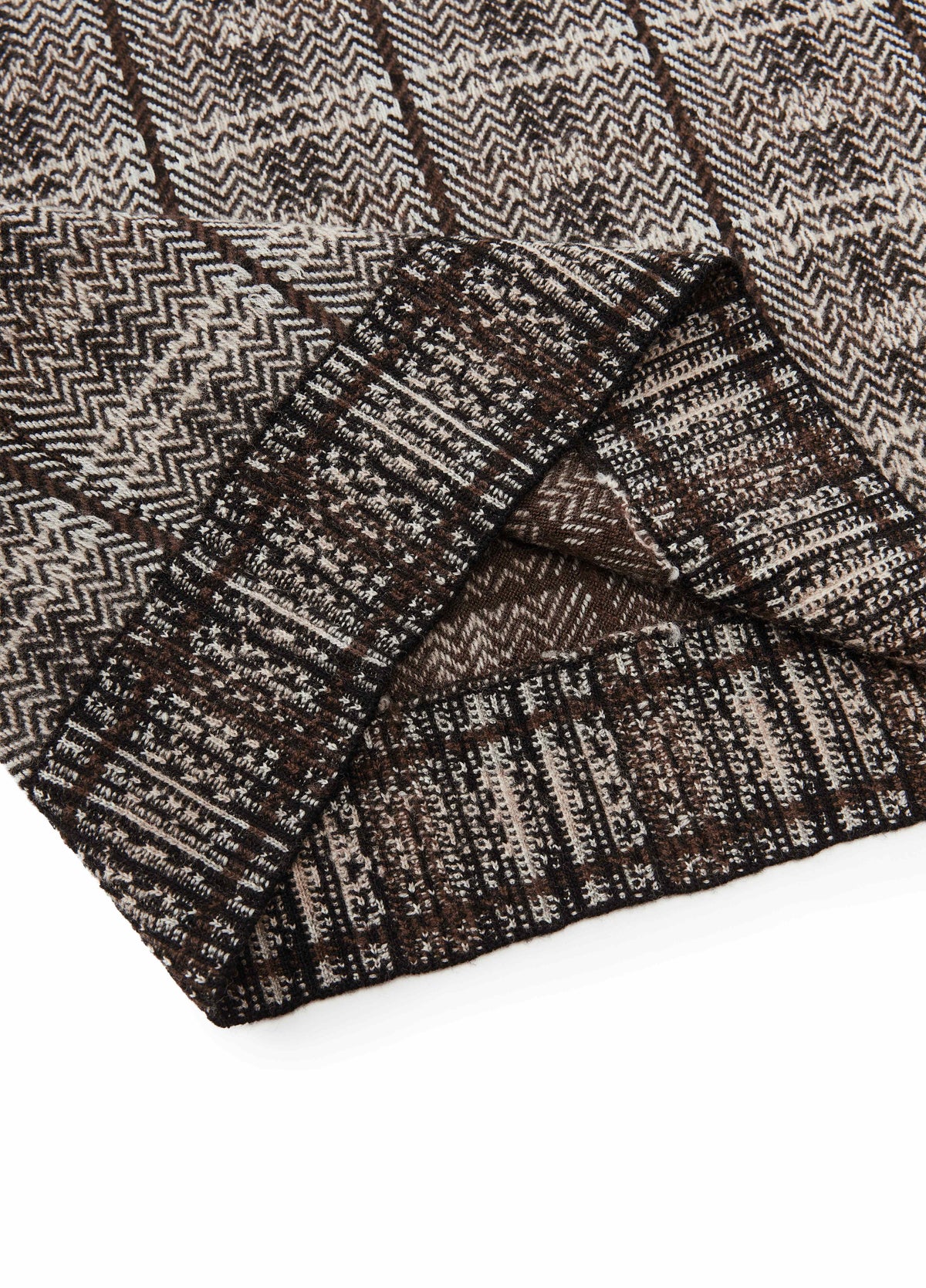 Sweater / JNBY Merino Wool Jacquard Stand Collar Pullover