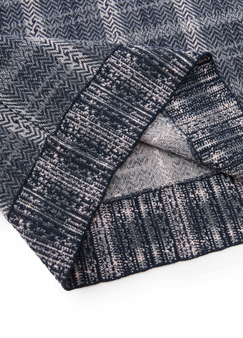 Sweater / JNBY Merino Wool Jacquard Stand Collar Pullover