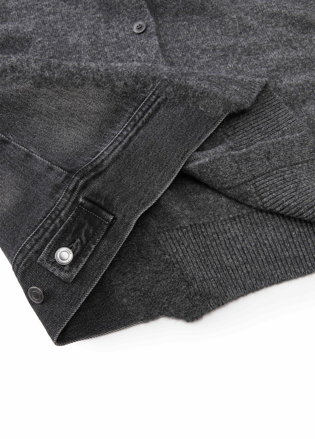 Cardigan / JNBY Wool Yak Blend Denim Patchwork