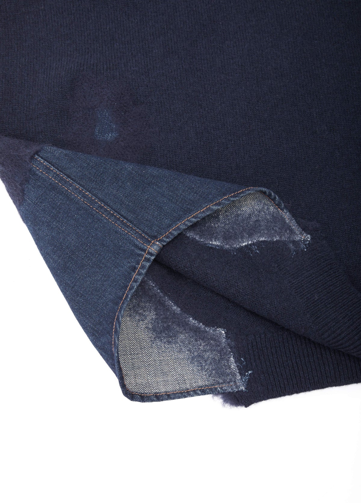 Sweater / JNBY Wool Yak Blend V-Neck Patchwork Pullover