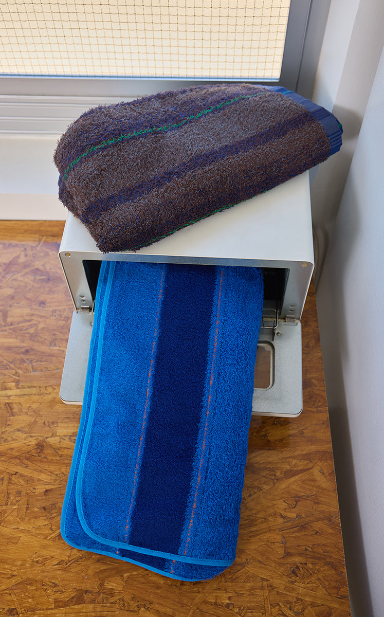 Bath Towels / JNBYHOME Color-Block Stripes Cotton Bath Towels