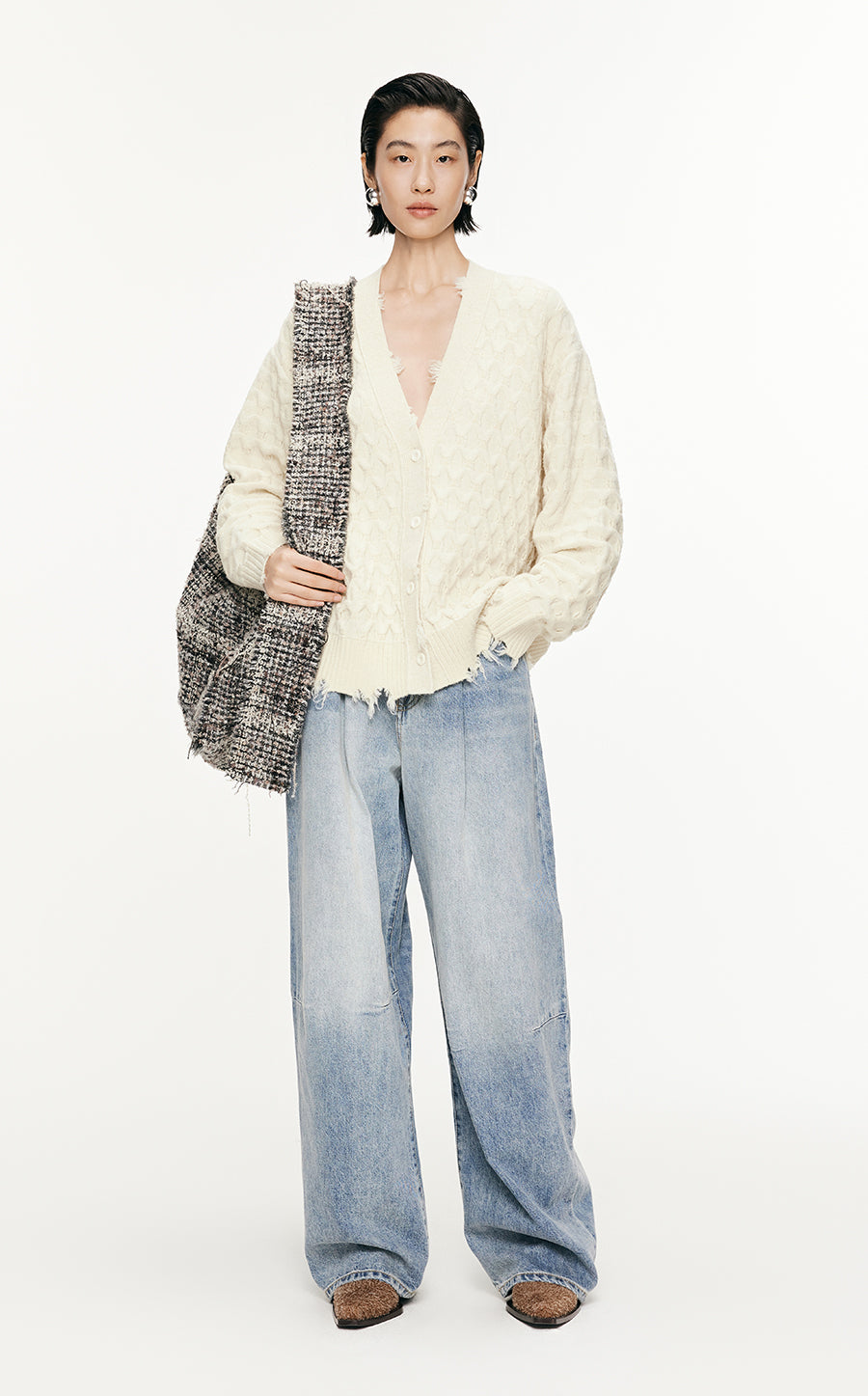 Pants / JNBY Washed Denim Cotton Jeans Blue
