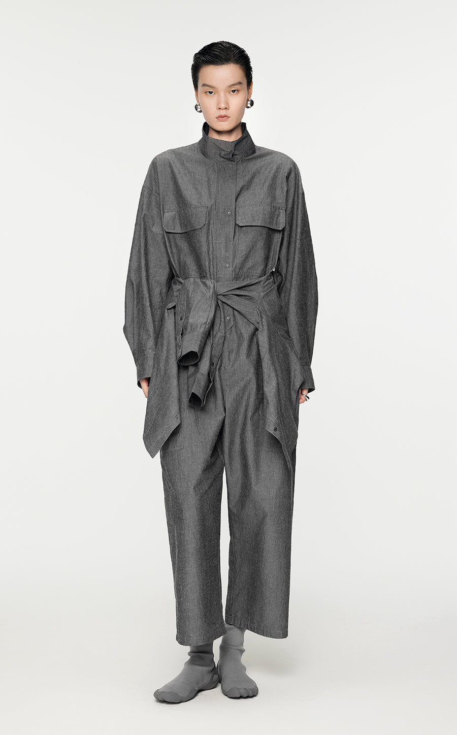 Jumpsuits / JNBY Oversize Eco-Friendly Cotton-Hemp Jumpsuits Black