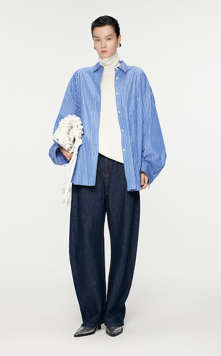 Shirt / JNBY Striped Long-Sleeved Shirt Blue