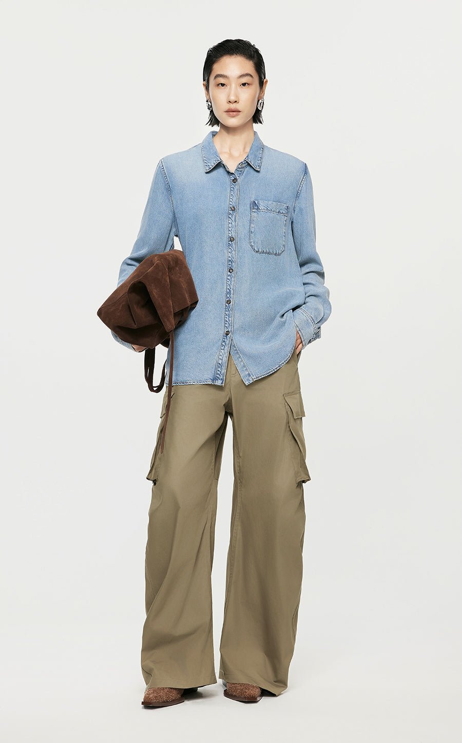 Pants/JNBY Workwear Loose Fitting Pants Brown