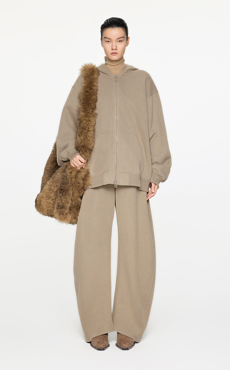 Pants / JNBY Loose Casual Maxi Trousers Khaki
