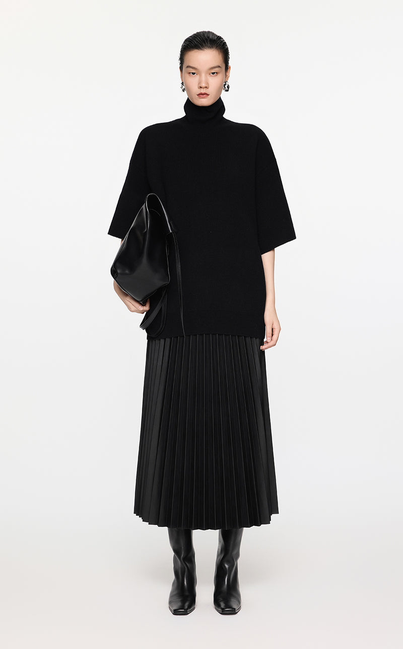 Skirt / JNBY Pleated Midi Skirt Black