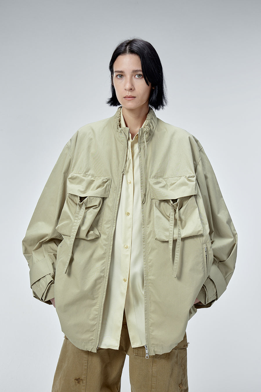 Coat / JNBY Cotton Trench Coat(100% cotton) Khaki