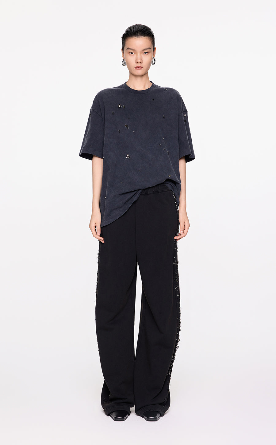 T-shirt / JNBY Crew-neck Oversize T-shirt Black