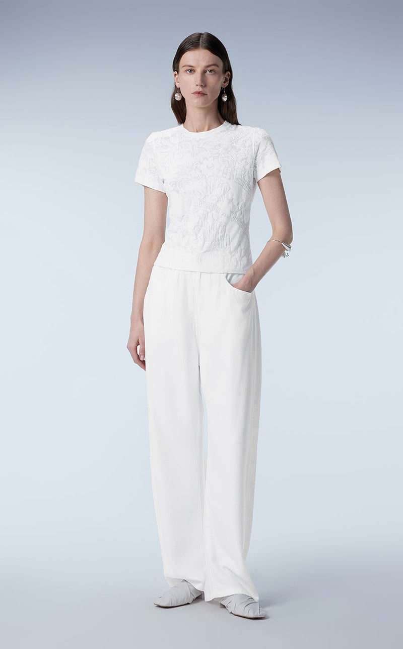 T-shirt / JNBY Classic Miao-inspired Print T-shirt White XS