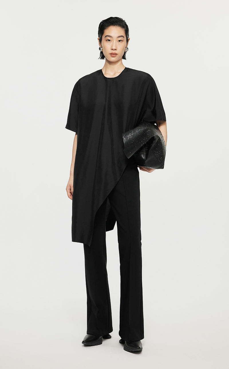 Top/JNBY Asymmetric Short-sleeved Top Black