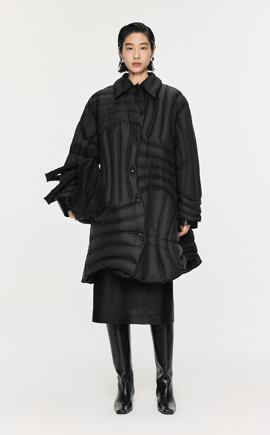 Downcoat / JNBY Irregular A-Shape Down Coat Black